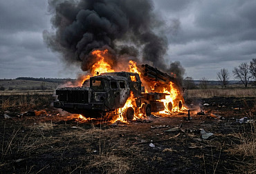 Ruský modernizovaný Smerč v plamenech: Kdo ho sledoval jako první